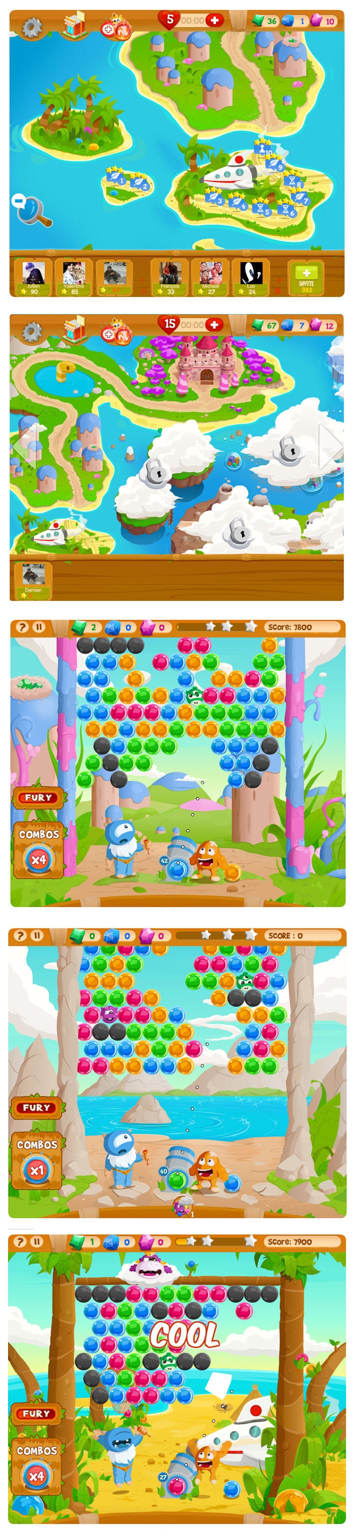 creation Création jeu facebook>> Bubble Monsters